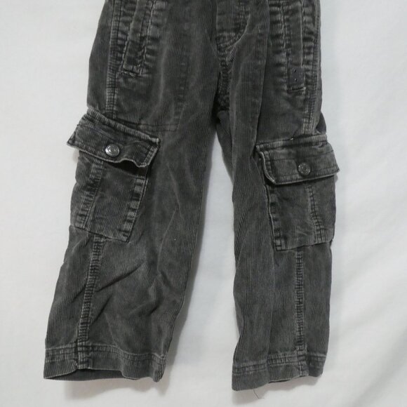 WOODLAND RUGGED WEAR | size 3 | Grey Corduroy Cotton Cargo Pants - Picture 7 of 16